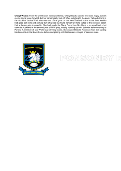 Cheryl Waaka - ponsonby rugby club