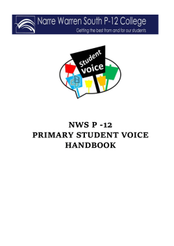 Process for the election of NWSP-12 Primary School Captains and