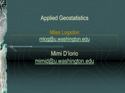 GIS and Chemical Oceanographic Research Miles Logsdon mlog