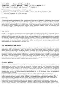 reconstruction of porosity profile in an offshore well - Earth