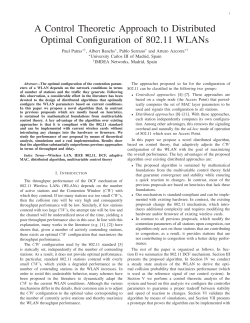 A Control Theoretic Approach to Distributed Optimal Configuration of
