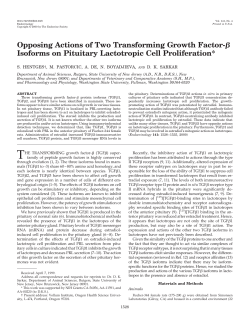 Opposing Actions of Two Transforming Growth Factor