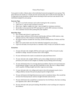Fitness Plan Project