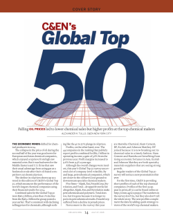 Falling OIL PRICES led to lower chemical sales but higher profits at