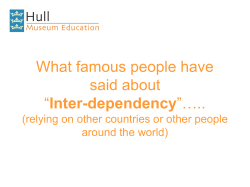 On interdependency&hellip;