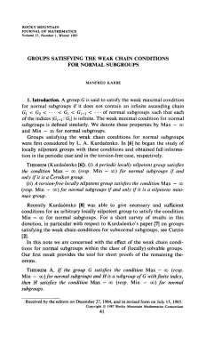 GROUPS SATISFYING THE WEAK CHAIN CONDITIONS FOR