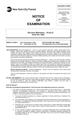 Structure Maintainer - Group D - Exam