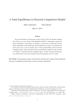 A Nash Equilibrium in Electoral Competition Models