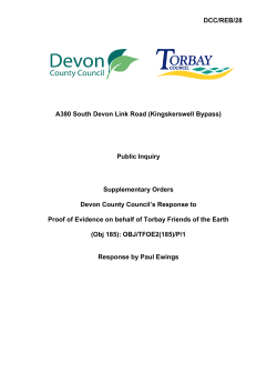 Devon County Council`s Response to Proof of Evidence on behalf of