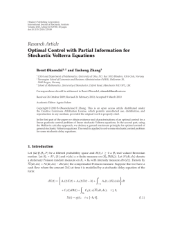 Optimal Control with Partial Information for Stochastic