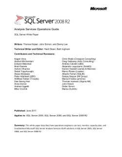 SQL Server 2008 R2 Analysis Services