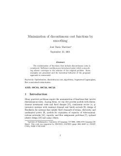 Minimization of discontinuous cost functions by