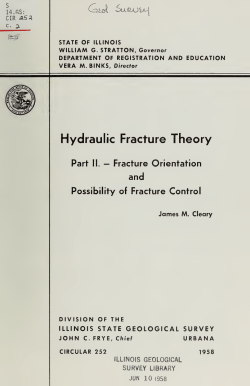 Hydraulic fracture theory: part II. Fracture