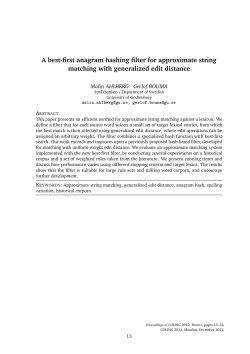 A Best-First Anagram Hashing Filter for Approximate String Matching