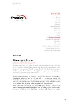 Games people play - Frontier Economics