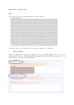 LeBIBI PPF &ndash; step by step RUN #1 Let`s start with a SSU rDNA
