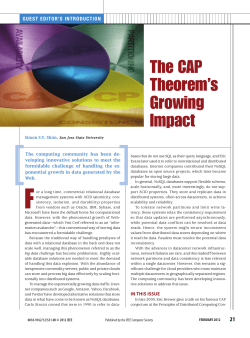The CAP Theorem`s Growing Impact