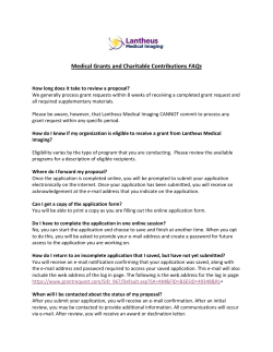 Medical Grants and Charitable Contributions FAQs