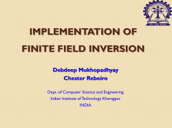 Elliptic Curve Cryptography 5th - CSE IIT Kgp