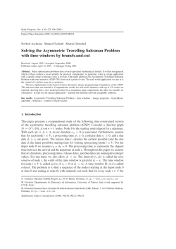 Solving the Asymmetric Travelling Salesman Problem with time