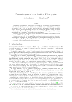 Exhaustive generation of k-critical H-free graphs