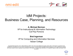 IdM Projects: Business Case, Planning, and Resources