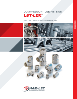 compression tube fittings - Ham-Let