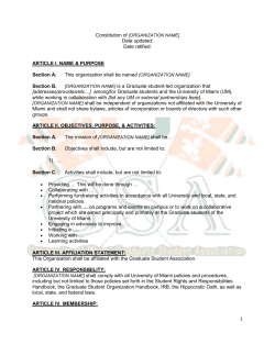 Constitution of [ORGANIZATION NAME] Date updated: Date ratified