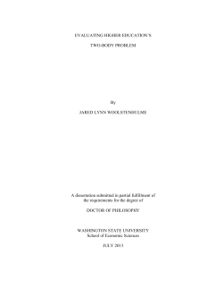 EVALUATING HIGHER EDUCATION`S TWO