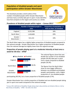 Population of disabled people and sport participation within Greater
