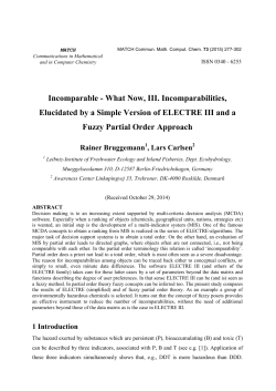 Incomparable - MATCH Communications in Mathematical and in