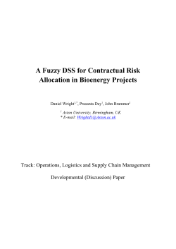 Decision Support Systems in the Bioenergy Industry