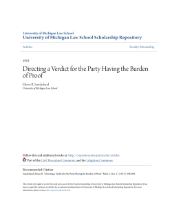 Directing a Verdict for the Party Having the Burden of Proof