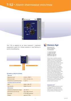 T-52 &bull; Alarm thermostat min/max