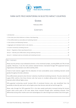 farm-gate price monitoring in selected impact countries ghana