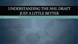 nderstanding the NHL Draft JUST a lLttle Better