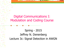 Modulation, Demodulation and Coding Course