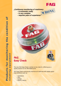 Products for monitoring the condition of rotating equipment