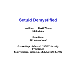 Setuid demystified. - CSE