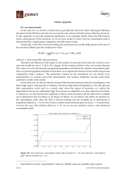 Online Appendix O1. An extend model In the main text we