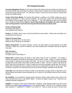 2015 Volleyball Information