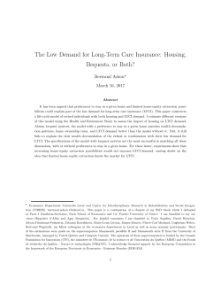 The Low Demand for Long-Term Care