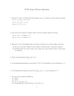 FoCS: Exam 2 Review Questions