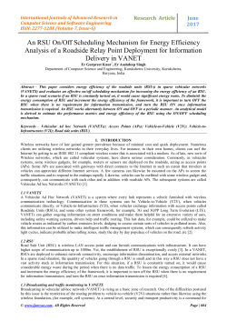 An RSU On/Off Scheduling Mechanism for Energy