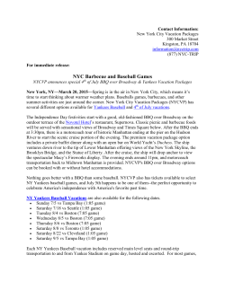 NYC Barbecue and Baseball Games