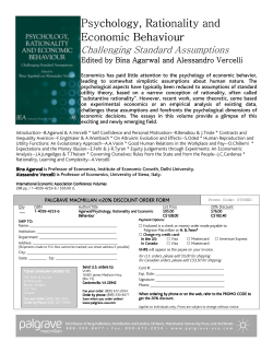 Psychology, Rationality and Economic Behaviour