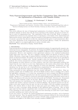 Noisy Expected Improvement and on-line computation time