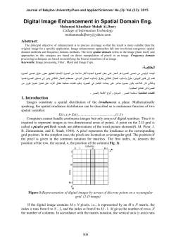 Digital Image Enhancement in Spatial Domain Eng.