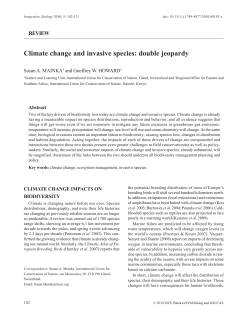 Climate change and invasive species: double jeopardy