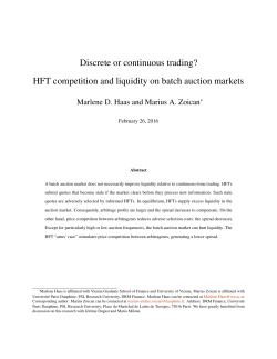 Discrete or continuous trading? HFT competition and liquidity